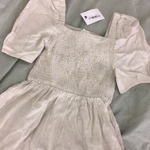 Oak and Fort Linen Midi Dress